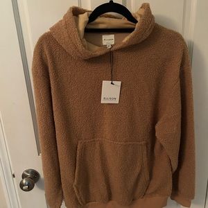 Camel colored fuzzy sweatshirt